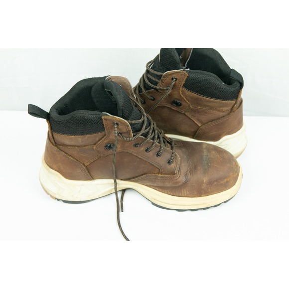 Wolverine Mens Brown Leather Waterproof Work Boots Lace Up Utility Shoes 9M main image 8